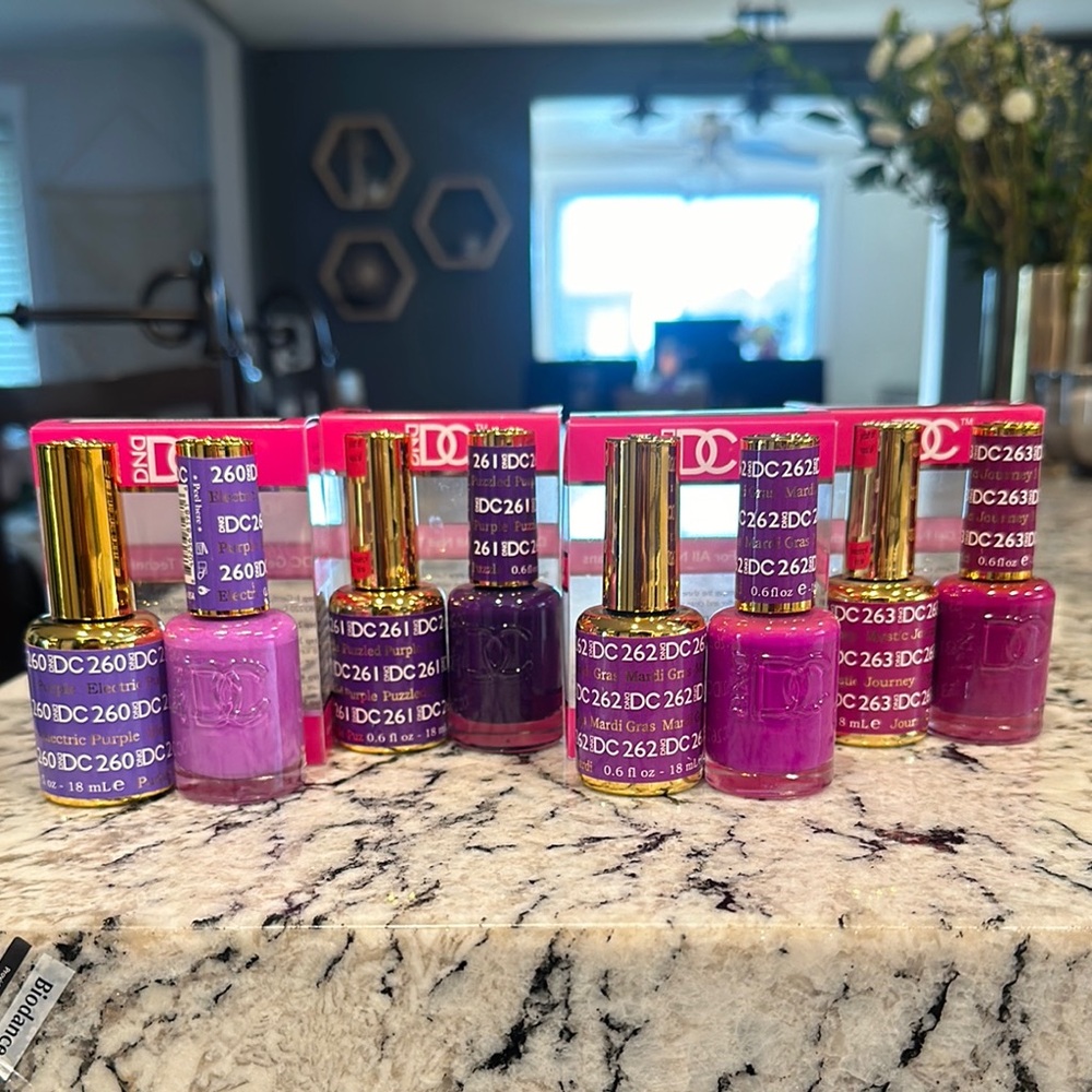 NEW Daisy DND DC Nail Gel & Lacquer 4 Pack Bundle